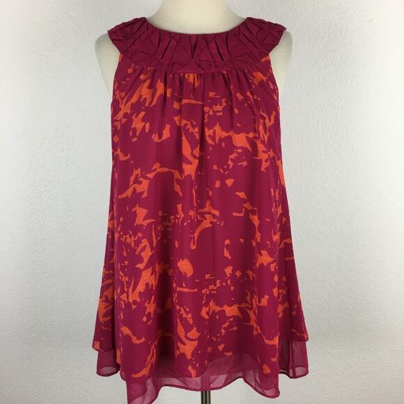 Cabi Pink & Orange Origami Sleeveless Top XS - Picture 1 of 7